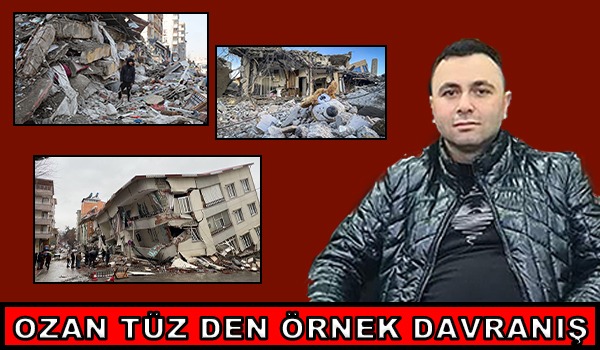 DÜZCELİ HAYIRSEVER İŞ İNSANI OZAN TÜZ’DEN DEPREMZEDELERE YARDIM ELİ