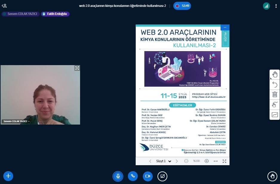 Düzce Üniversitesi’nden Kimya ve Fen Bilgisi Öğretmen Adaylarına Yönelik Web 2.0 Araçlarıyla Uygulamalı Eğitim