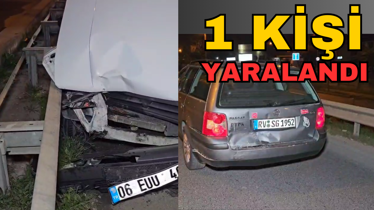 ALKOLLÜ SÜRÜCÜ ÖNÜNDEKİ ARACA ÇARPTI